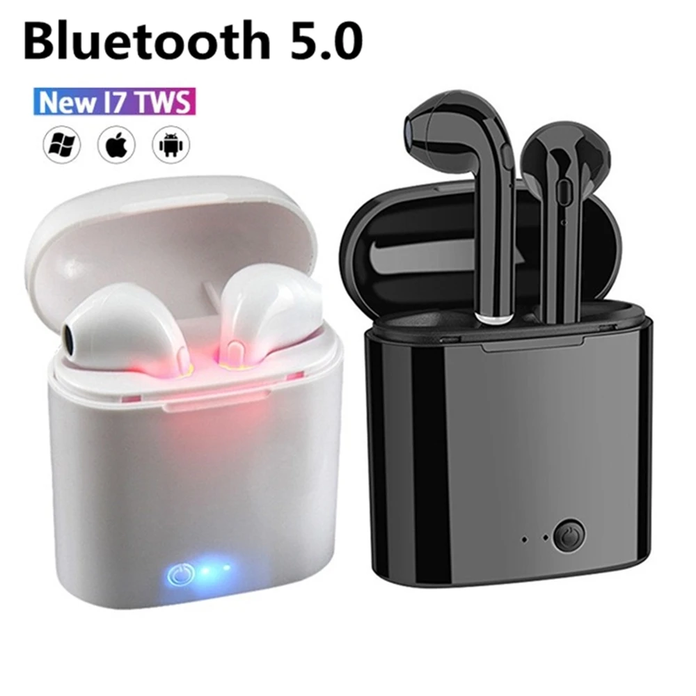 i7s TWS Wireless Earphones Bluetooth 5.0 Sport Headphones Earbuds Headset With Mic Charging Box For All Smartphones | Электроника