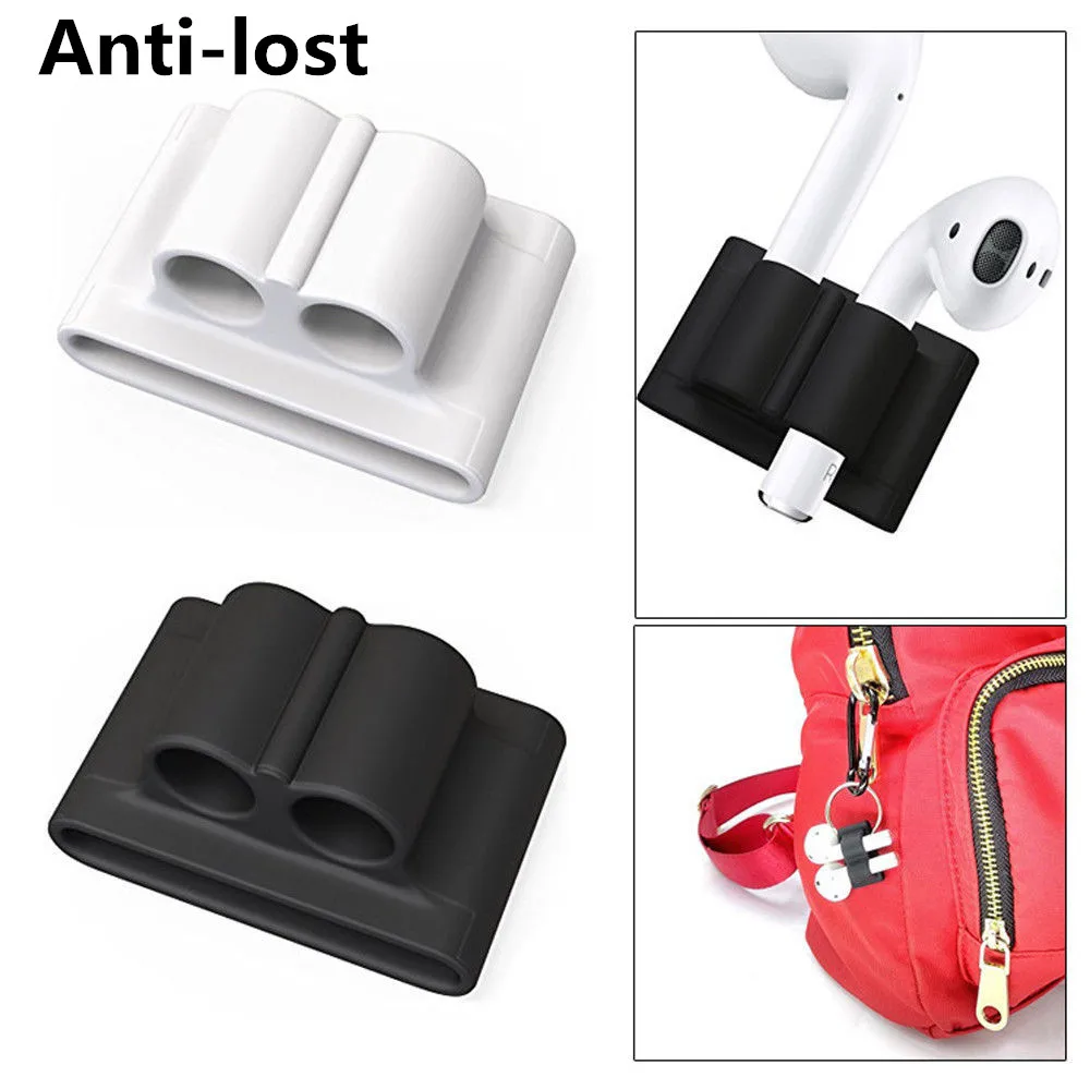

Anti-lost Strap Silicone Bluetooth Earphone Stand Holder Clip Case Cover Skin for Apple AirPods & Accessories