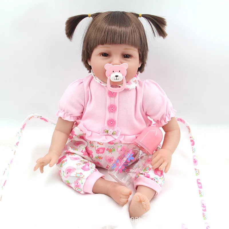 

22inch 55cm Realistic Reborn Doll Silicone Dolls Babies Toys for Girls Children's Birthday Gift Cute Soft Newborn Doll