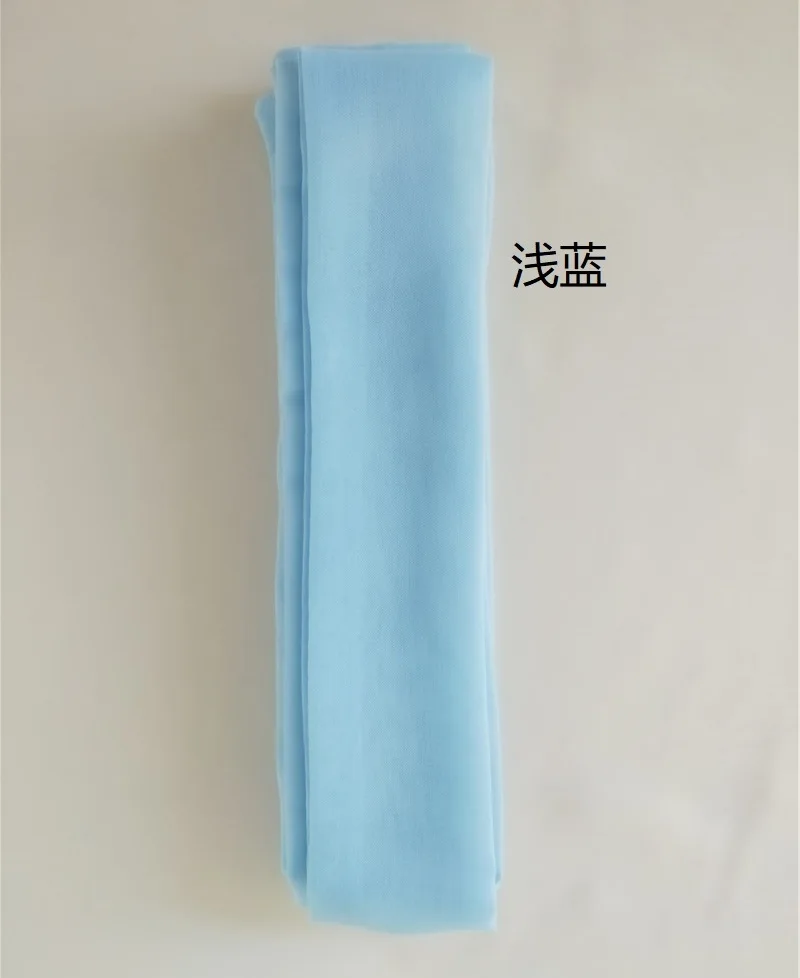 Light blue 1.5 m Китайская одежда archaic лента для волос кисточка ultra sen головная повязка головной убор мультиплексированный модный бант однотонные аксессуары для волос пояс - Цвет: Light blue 1.5 m