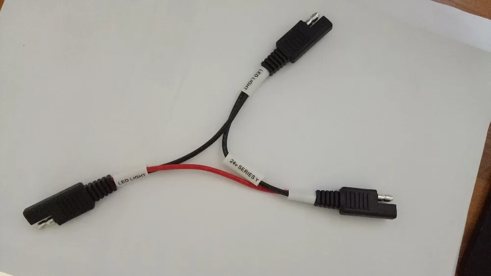 10 шт. кабель 18AWG сплиттер 1 к 2SAE штекер к SAE Женский DC мощность Автомобильный адаптер