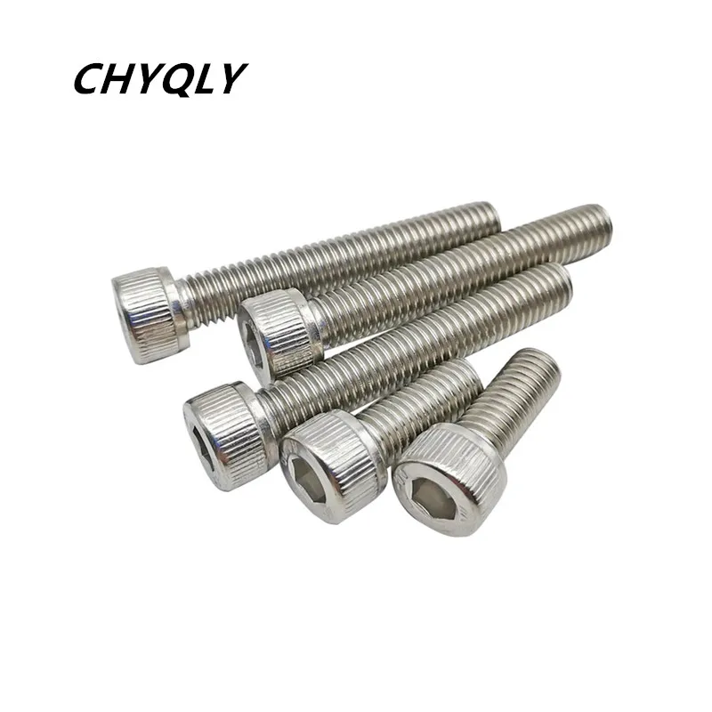 50pcs 304 Stainless Steel M8*10/12/14/16/18-22/25/30-150mm Hexagonal Socket Head Cap Bolts Metric Thread Hex Screw | Обустройство