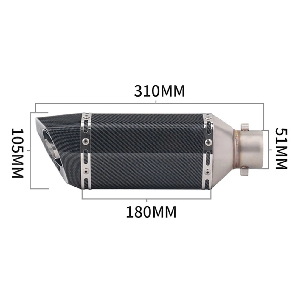 310 мм Универсальный мотоцикл Akrapovic выхлопная труба модифицированный Кроссовый глушитель с DB Killer для R15 PCX 125 CBR150 Ninja 250