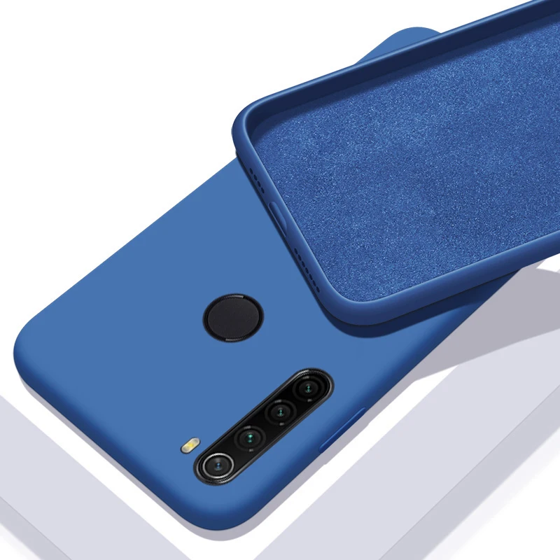 Navy Противоударный чехол для Xiao mi Red mi Note 8 8T 8A 7A note 7 Pro mi A3 A2 8 9 Lite se mi 9t cc9 cc9e note10 Pro жидкий силиконовый чехол - Цвет: Navy