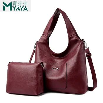 

MAIYAYA Large Capacity Shoulder Bag Women Luxury Handbags Women Bags Designer 2 Set Bag For Ladies Bolso Mujer Cuero 2019