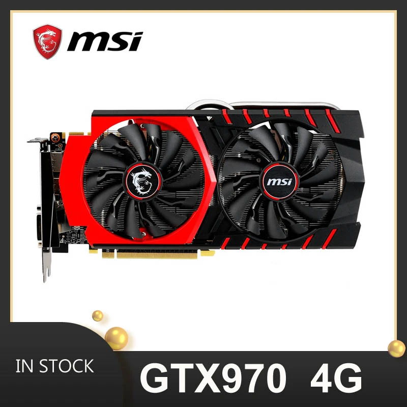 Placa De Video Card Msi Gtx 970 4gb Gddr5 Nvidia Geforce Graphic Plates Games Desktop Not 1050ti 1060 Rx580 Gpu 1660 950 960 Graphics Cards Aliexpress