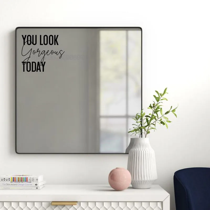 Великолепная наклейка с надписью You Look Today вдохновляющая на зеркало для домашнего
