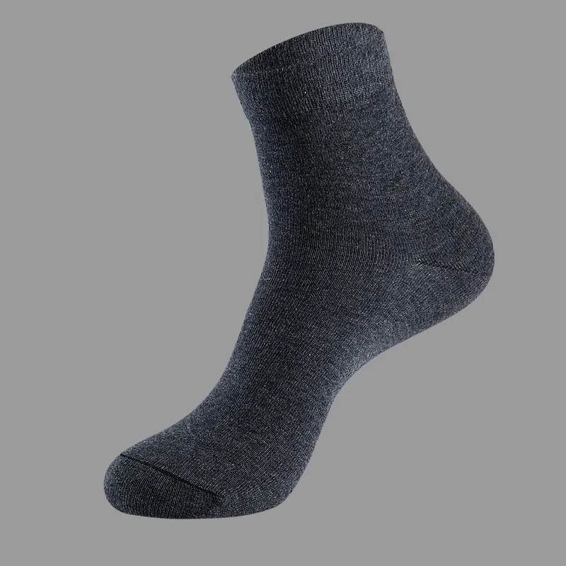 Высококачественные мужские хлопковые носки новые 5 пар/партия черные деловые дышащие дезодоранты теплые осенние и зимние подходят для мужчин