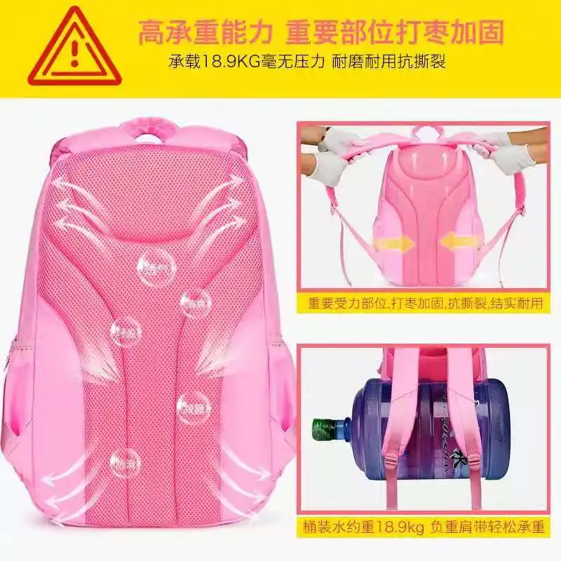 2021 Disney Minnie School Bags For Girls Primary Student Shoulder Orthopedic Leisure Backpack Large Capacity Grade 1-5 Mochilas