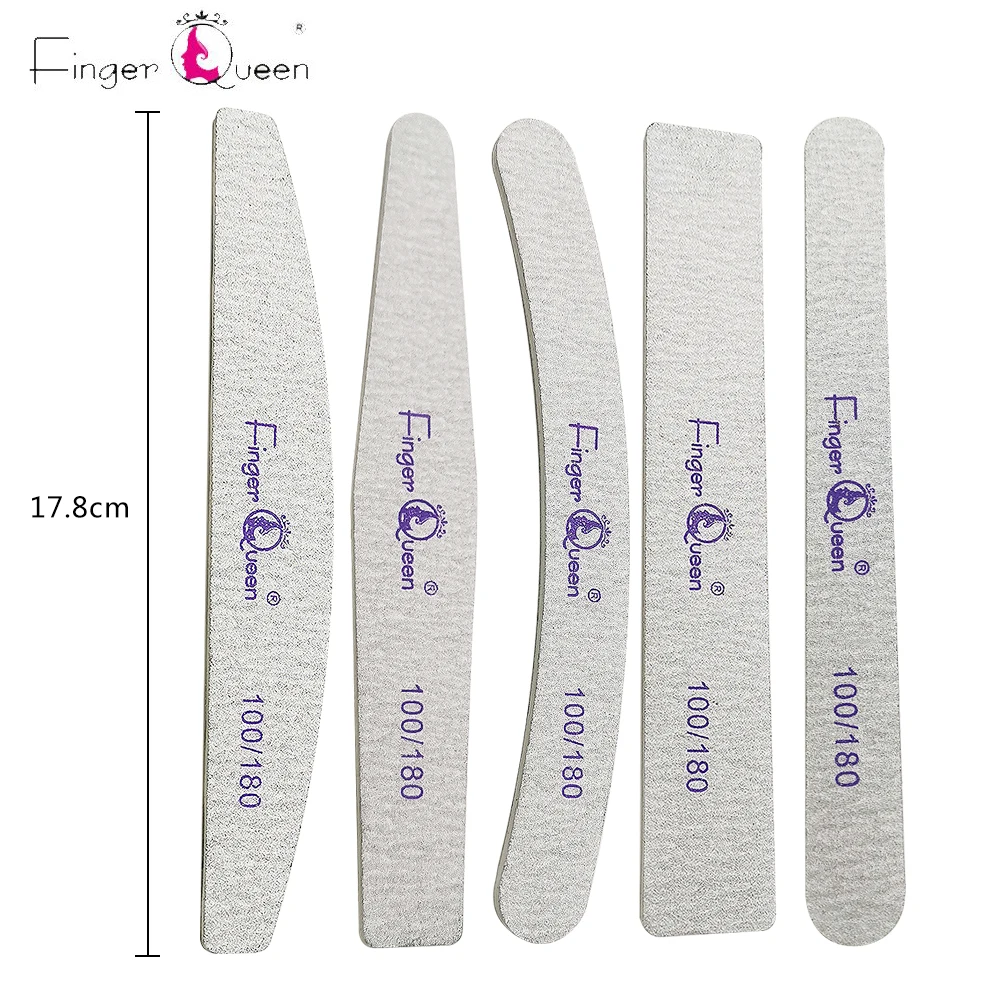 

5 Types 100/180 Double-sided Washable Nail File Buffer Block Nail Files For All UV Gel Nail Polish Manicure Tool FCW002