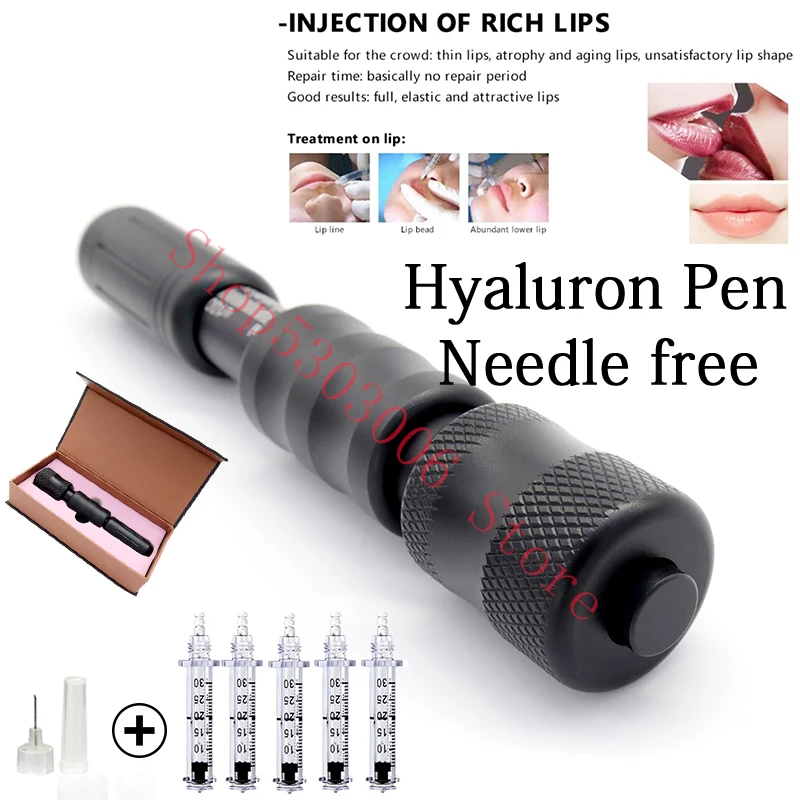 

High Pressure Hyaluronic Acid Pen High density metal For Anti Wrinkle Lifting Lip hyaluron gun atomizer lip injection pen 0.3ml