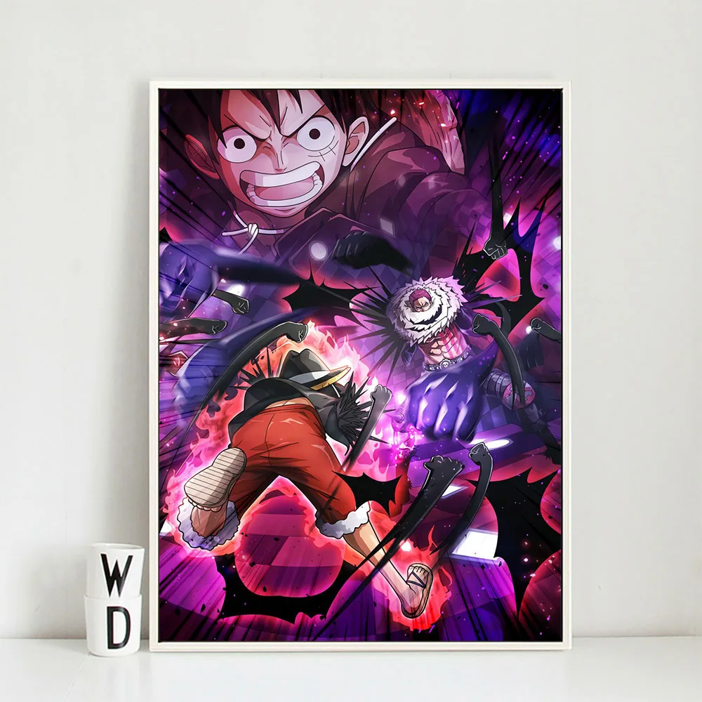 Luffy Vs Katakuri One Piece Anime Poster Canvas Wall Art Painting Decor Pictures Bedroom Living Room Home Decoration Prints Painting Calligraphy Aliexpress