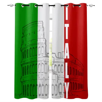 

Multi-size Italy Rome Colosseum Architecture Ancient Window Curtains Polyester Fabric Living Room Curtain Home Decor