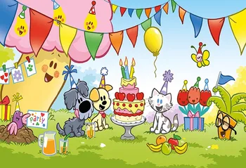 

Vinyl colorful flags animals birthday Party Decoration Photo Background Printed Photography Backdrops