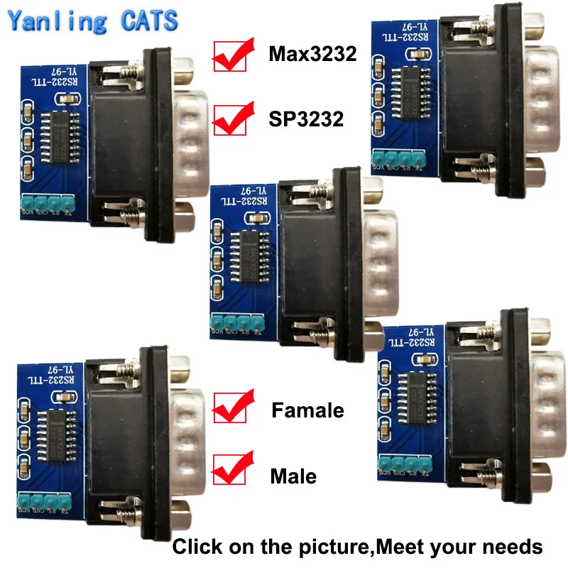 Плата последовательного порта RS232 в TTL MAX3232 SP3232 мужской женский последовательный