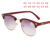 SPH -0.5 -1.0 TO -6.0  Half Frame Square Nearsighted Prescription Sunglasses With Diopter Men Women Fashion Myopia Spectacles 1