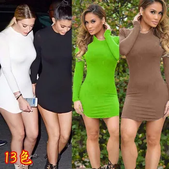 

Daily suit OWLPRINCESS2020 Summer U-Edge Irregular Skirt Long Sleeve WOMEN'S Dress Sexy Dress