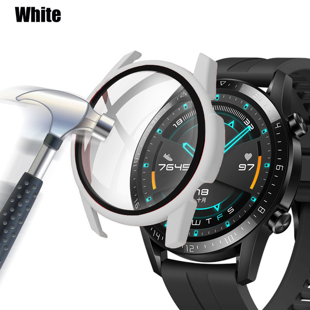 for Huawei Watch GT 2-2e 46mm/42mm Accessories Full Coverage Bumper Tempered Screen Protector huawei gt2e gt2 Cover