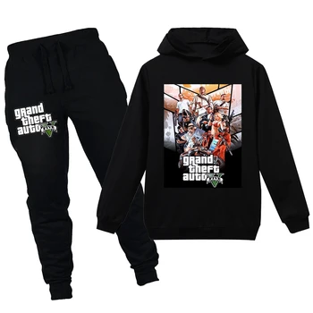 

2020 New Grand Theft Auto V GTA5 Game Clothing Set Hoodie Pants 2pcs Boys Clothing Kids Tracksuit Sportsuit Children Outfitwear