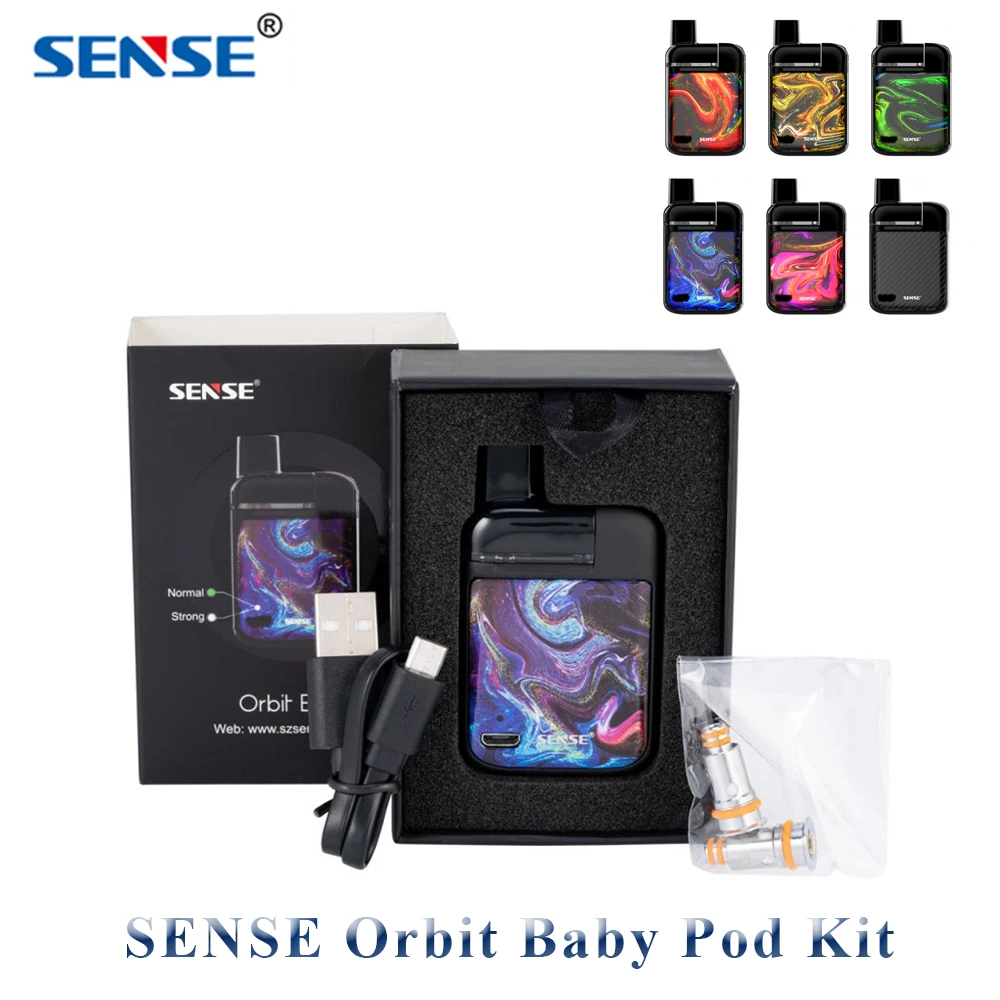 Sense Orbit Baby Pod система Vape Kit 460 мАч встроенный аккумулятор 2 мл емкость с