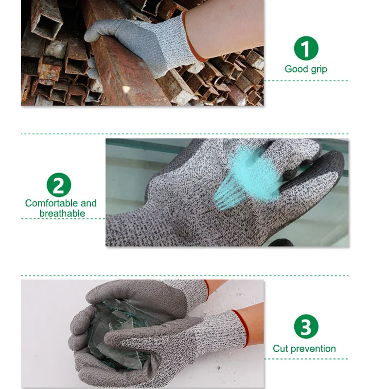AMMEX анти-Резные Перчатки безопасные устойчивые к порезам ударопрочные для кухонного мясника с защитой от порезания рук Нескользящие