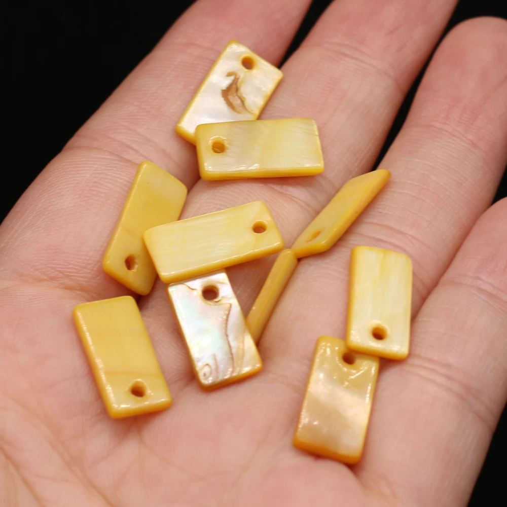 

8x15mm Natural Shell Rectangular Beads with Holes, Suitable for DIY Pendant Making Necklace Bracelet Jewelry 20 Pieces