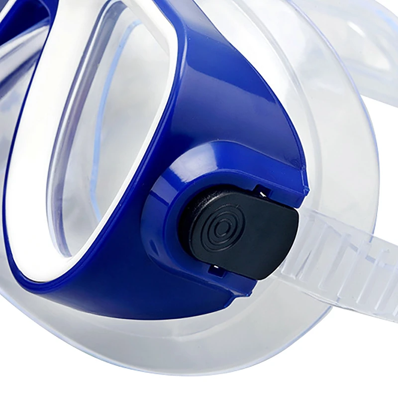 Children Safe Snorkeling Diving Mask+ Snorkel Set Swimming Set Water Sports For Kid 3-8 Years Old Blue