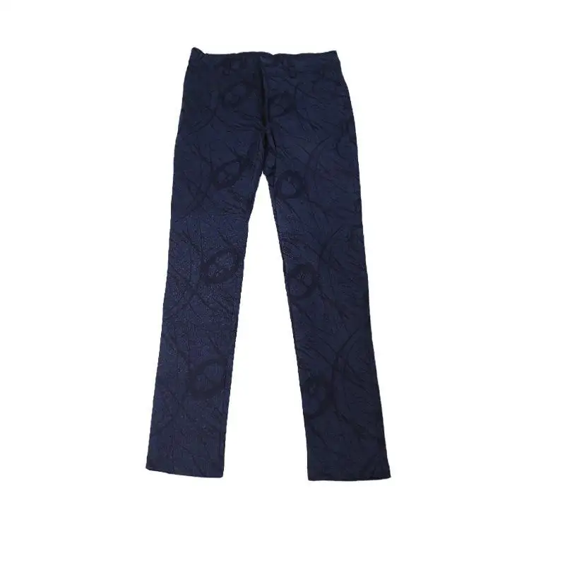 Men Sexy Pants Denim Patterned Skinny Trousers Slim Tight Straight Legs Stretchy Stylish