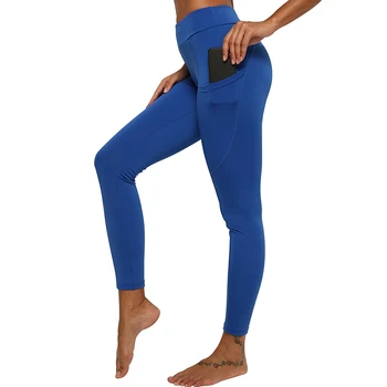 

Pocket Solid Sport Pants High Waist Solid Sport Leggings Fitness Women Leggings Training Running Pants Sportswear Women