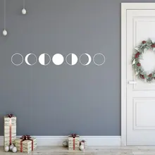 Xd004 креативная Наклейка на стену с крутой фазой Луны, украшение для гостиной, спальни, Ночной светильник, флуоресцентная Наклейка на стену