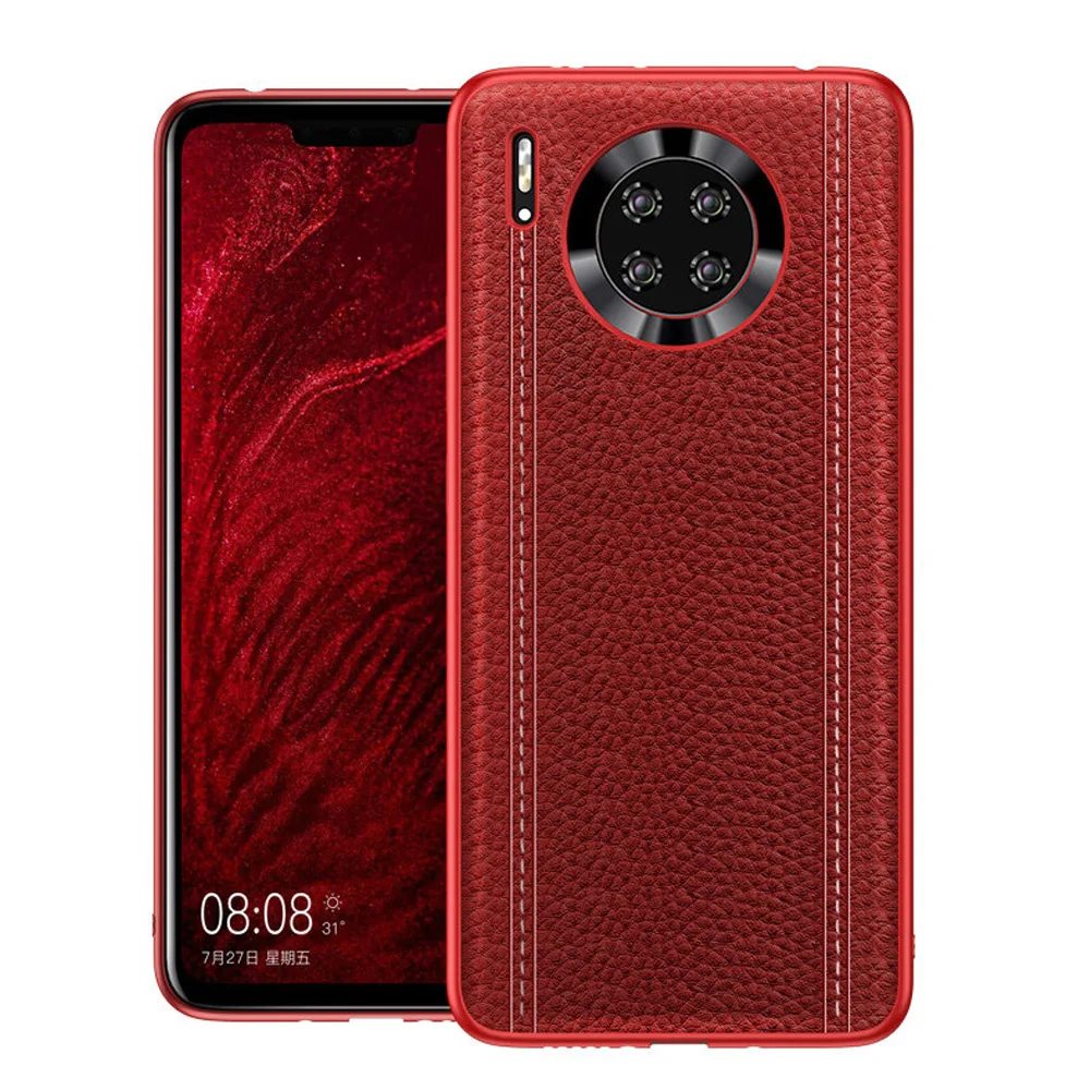 Для huawei mate 30 Pro чехол Роскошный из натуральной кожи Винтажный чехол для телефона huawei mate 30 Мягкий силиконовый чехол бампер 360 Полное покрытие