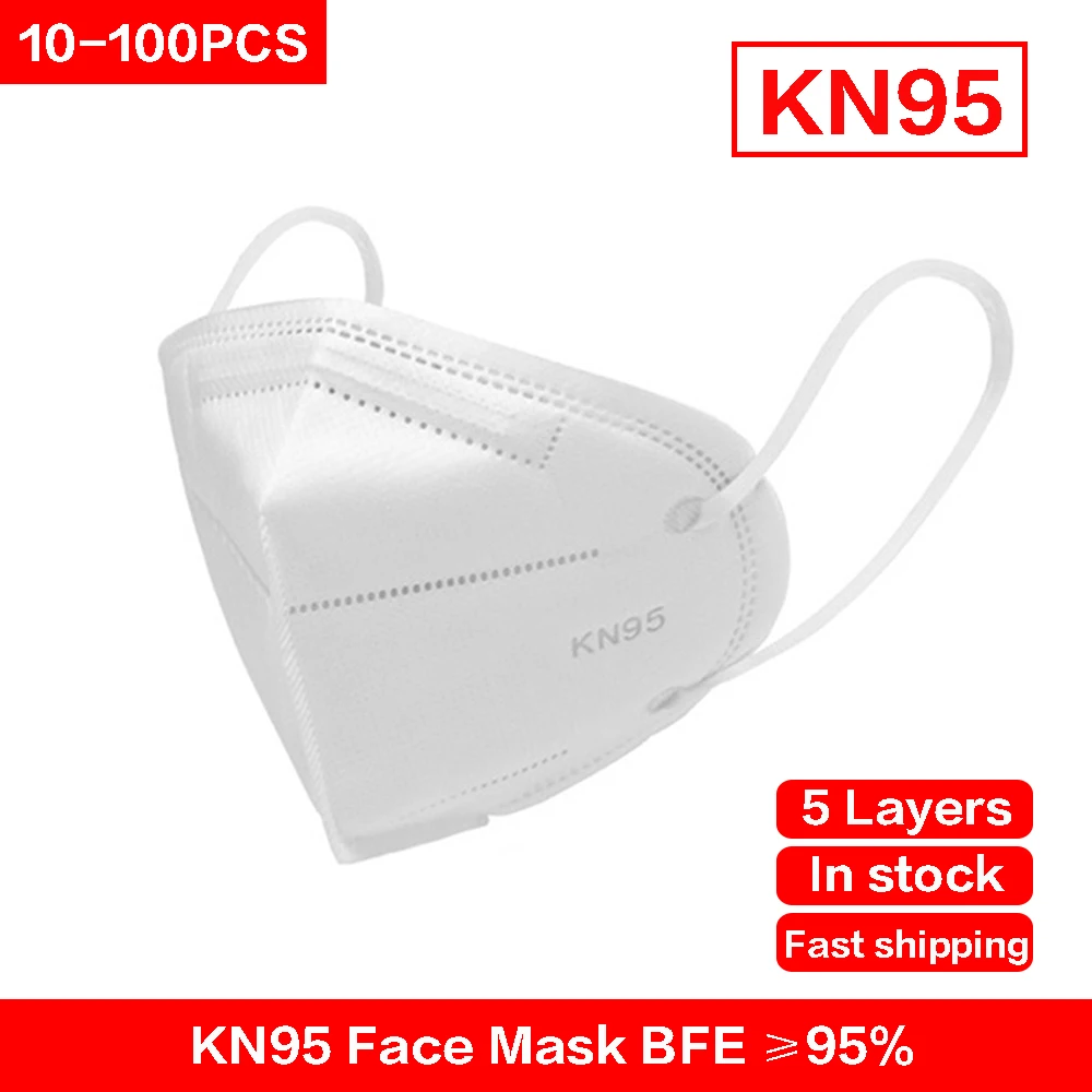

KN95 Face Mask PM2.5 Dust N95 Masks Germ Protection Mouth Mask Anti-virus Masks 5-layers include Melt spray mask FFP2 Mask