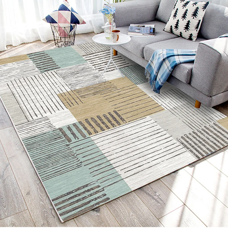 Домашний скандинавский минималистичный ковер для гостиной диван стол