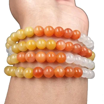 

6mm Women's Multi Circle Bracelet Bangles Golden Silk Jade 108 Beads Bracelets Gift for Female's Fine Jewelry