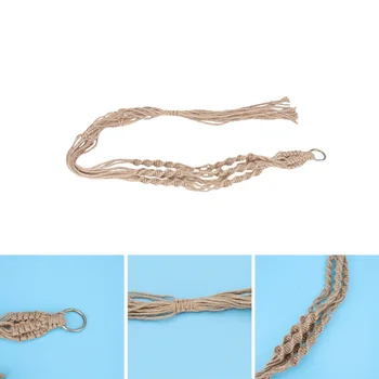 

Plant Hanger Flower Pot Plant Holder for Indoor Outdoor Ceiling Deck Balcony Decorations (Random Rope Head Color)