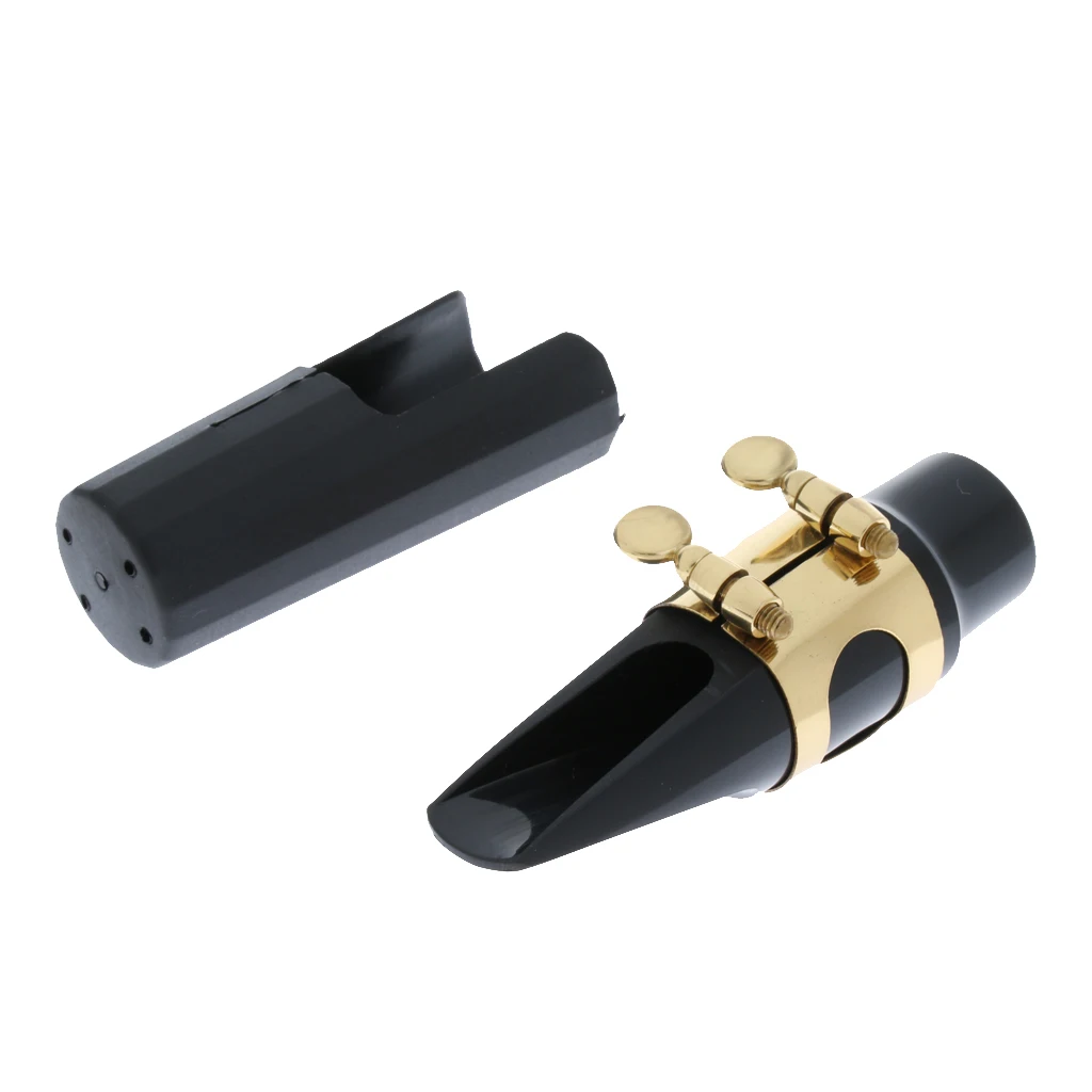 Black Metal Alto Eb Saxophone Mouthpiece with Ligature Cap for Sax Lovers