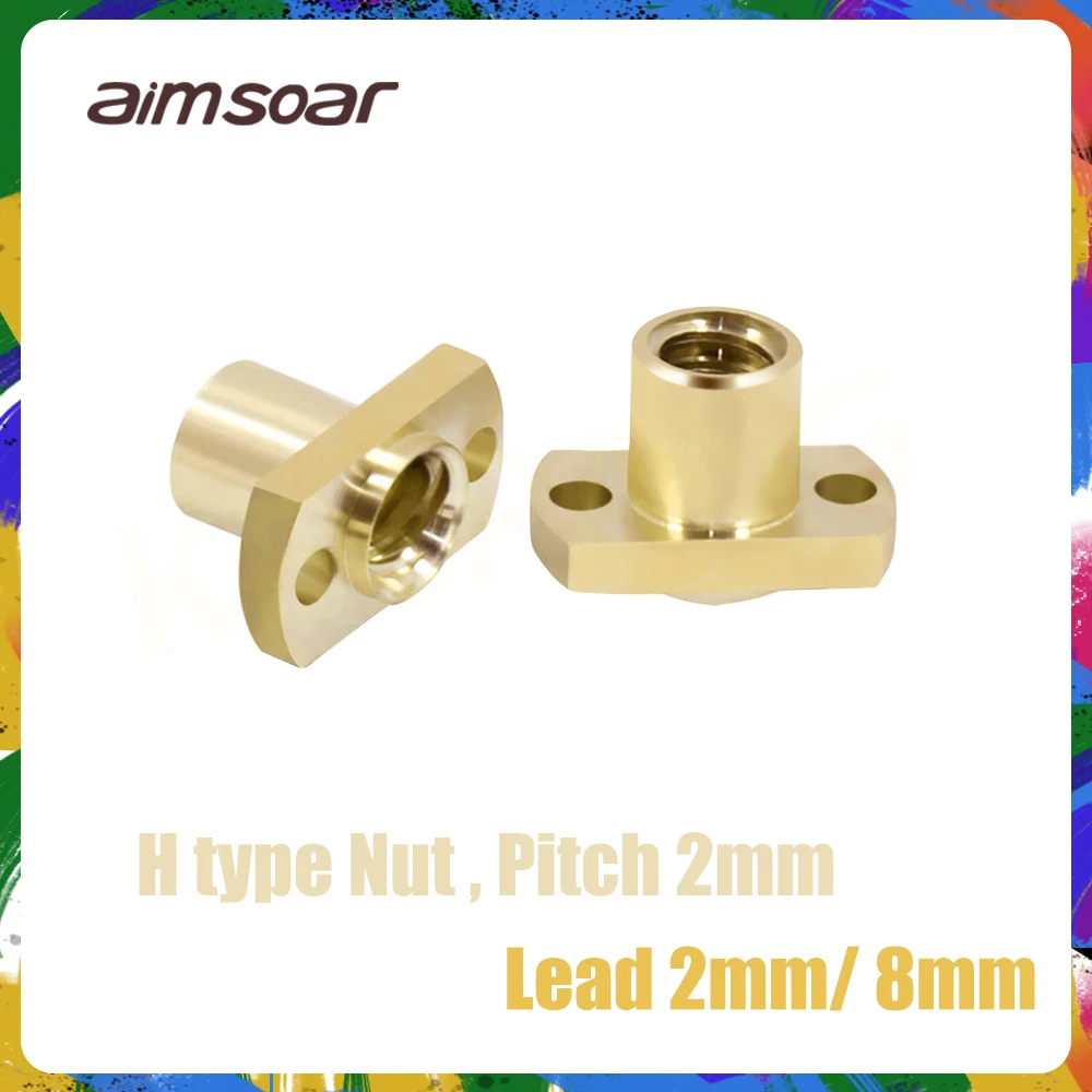 T8 リードスクリューナットピッチ 2 ミリメートルリード 2 ミリメートル 8 ミリメートル真鍮 T8x8mm H フランジリードねじナット Cnc 部品 3d プリンタアクセサリー 3dプリンタパーツ アクセサリ Aliexpress
