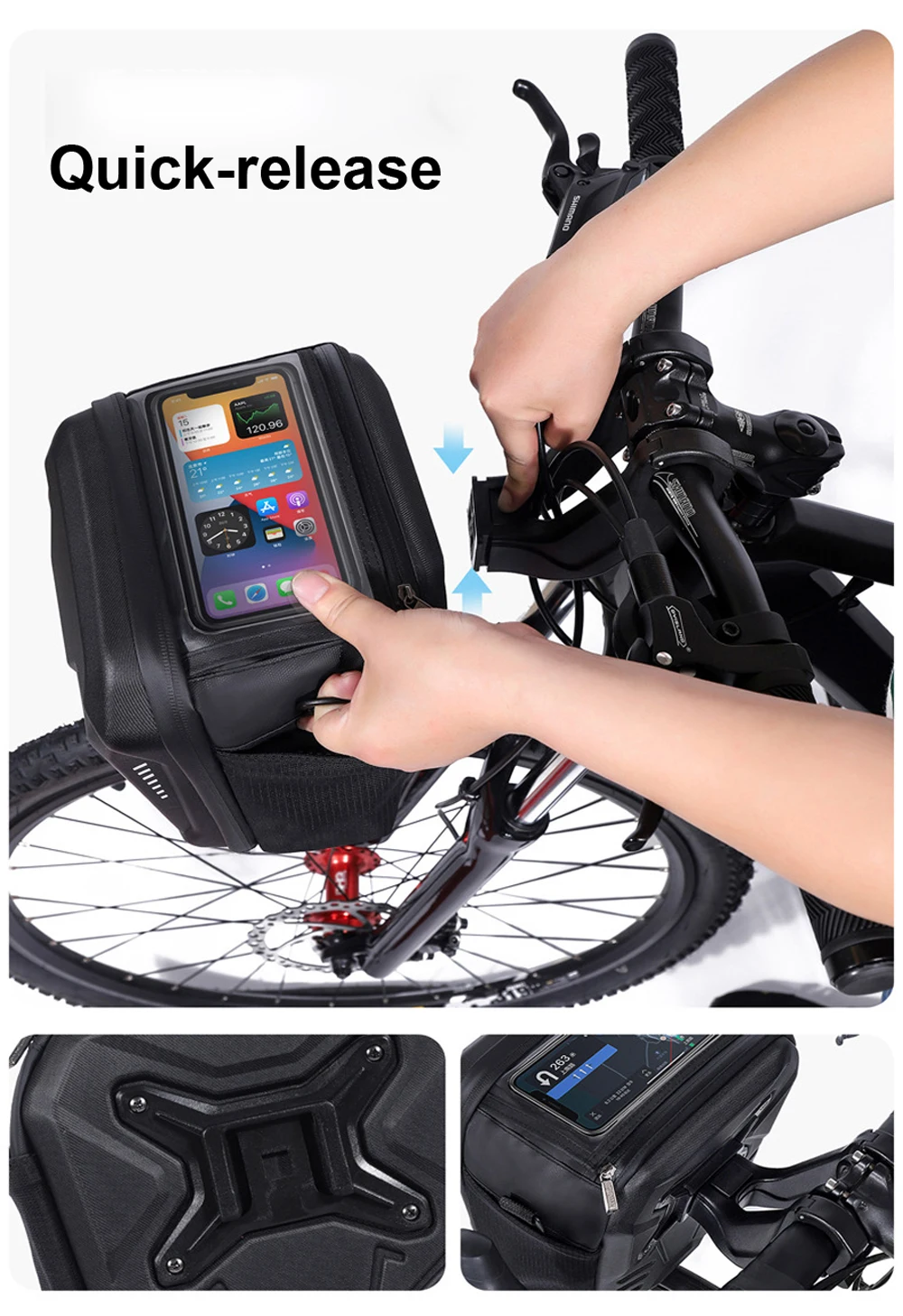 WILD MAN Bicycle Bag Big Capacity Waterproof Front Tube Cycling Bag MTB Handlebar Bag Front Trunk Pannier Pack Bike Accessories