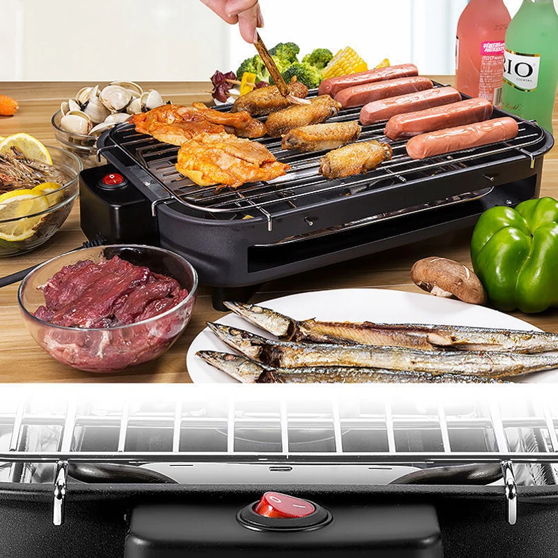 Household Electric Barbecue Machine Multifunctional BBQ Furnace Electric Grill Smokeless BBQ Grill