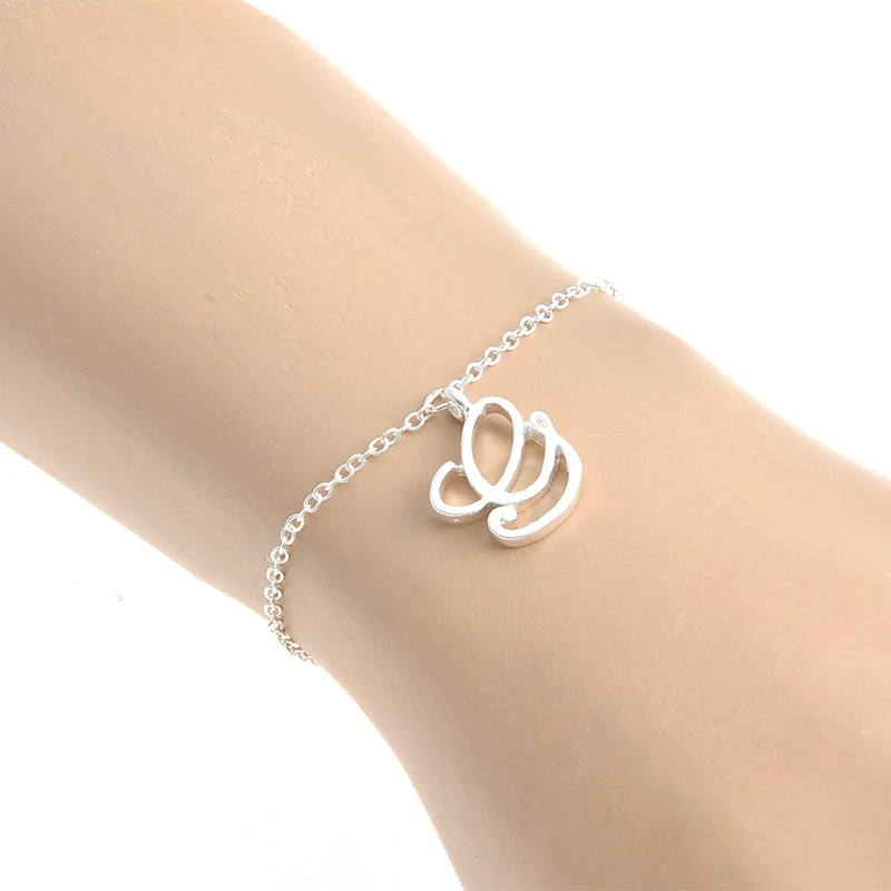 Уникальные персонализированные буквы браслет, маленькая начальная браслет, Английский алфавит браслет для пары, подарок для нее-идея подарка