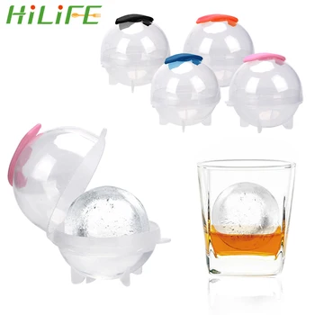 

HILIFE 4 piece/set Sphere Ice Cube Maker Mold Ball Ice Mold 4cm/ 5.5cm Diameter For Cocktail Whisky DIY Home Bar Party Tool