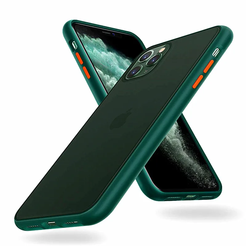 

For iPhone 7 Case Translucent Matte Shockproof Protective Case Cover for Apple iPhone 6 s 7 8 plus iphone x xr xs 11 pro max