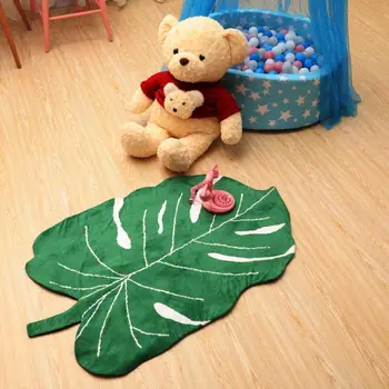 

120*70cm banana leaf children's non-slip crawling mat baby leaf mat playing game photo props carpet