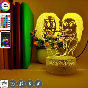 

Led Colors Changing Table Lamp Rapper 6ix9ine Character Image Fans Popular Gifts Family Party Decor with Bluetooth Speaker Light