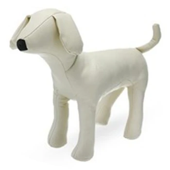 

Leather Dog Mannequins Standing Position Dog Models Toys Pet Animal Shop Display Mannequin White M