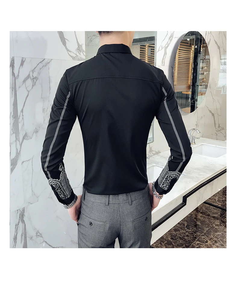 Сорочка мужская одежда, зимние рубашки Slim Fit Гавайская Юбка с принтом рубашка с длинными рукавами Для мужчин Blusa Masculina Camisetas утолщенный дизайн