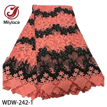 

African Lace Fabrics 2020 High Quality Nigerian Guipure Lace Fabric Bride French Net Tulle Lace Fabric WDW-242