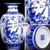 Jingdezhen Ceramic Vase Blue And White Pierced Porcelain Vase Ornaments Modern Chinese Living Room TV Cabinet Decoration 4