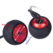 2Pcs 105LMH 500W Hub Motor With Non-Replaceable All Terrain Rubber Wheels - Red