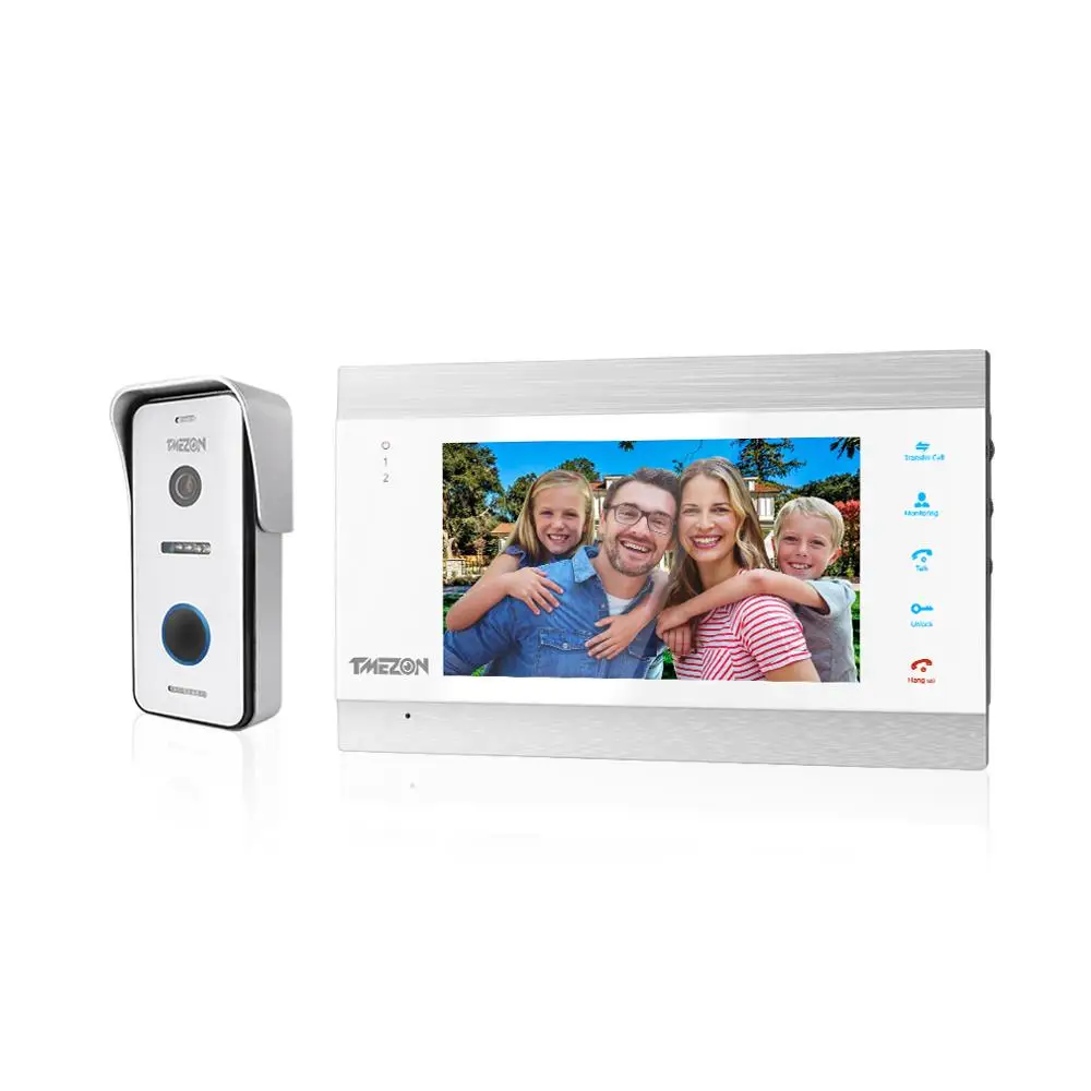 TMEZON 7 Inch HD1080P Smart Video Door Phone Intercom System with High Definition Wired Doorbell Camera,Support Remote unlock TMEZON 7 Inch HD1080P Smart Video Door Phone Intercom System with High Definition Wired Doorbell Camera,Support Remote unlock